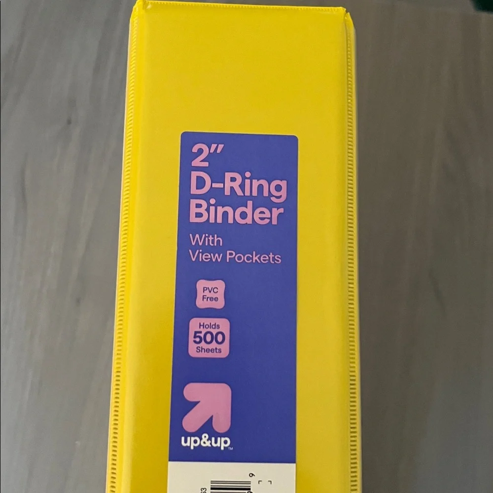 Yellow D-Ring Binder for Home Office new